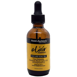 Aunt Jackies Elixir Hair And Scalp Oil Saw Palmetto Jamaican Black Castor Oil Grapeseed Oil